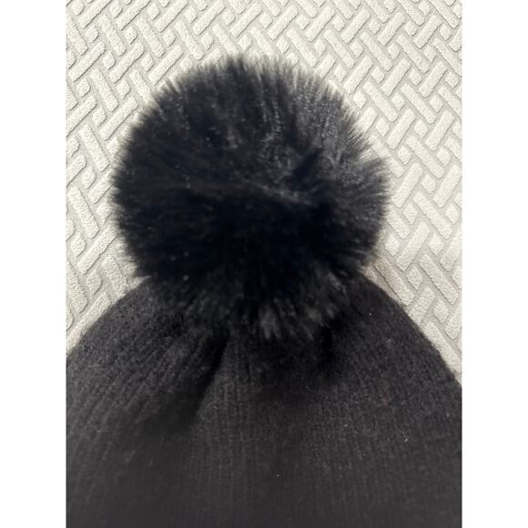 INC INTERNATIONAL CONCEPTS BEANIE AND GLOVES BLACK STUDED POM POM main image 9